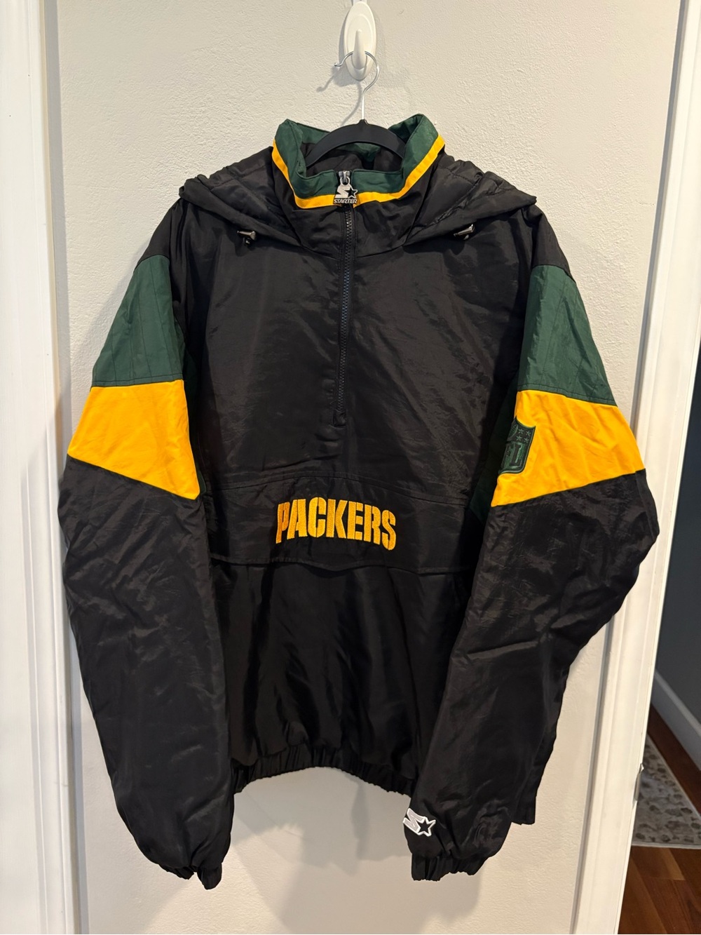 Green Bay Packers Starter NFL Pullover Windbreaker Jacket Men’s Size XL NWOT